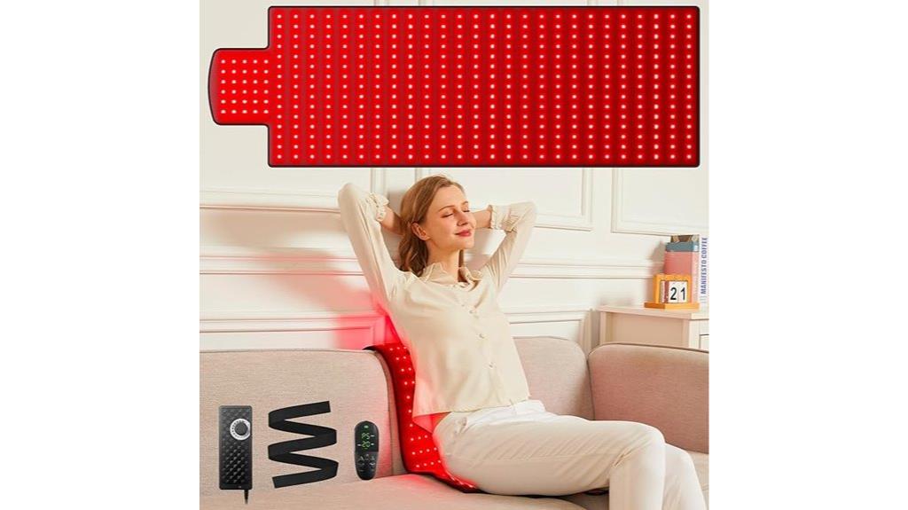large red led therapy mat