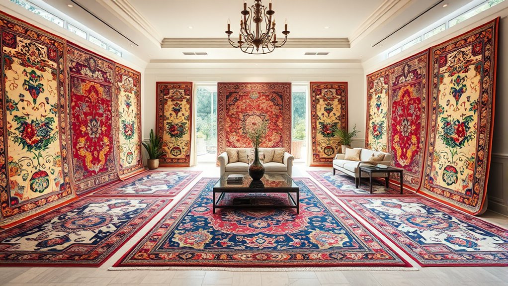 luxury silk rug selection