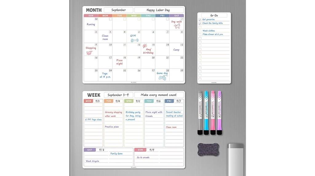 magnetic calendar for refrigerator