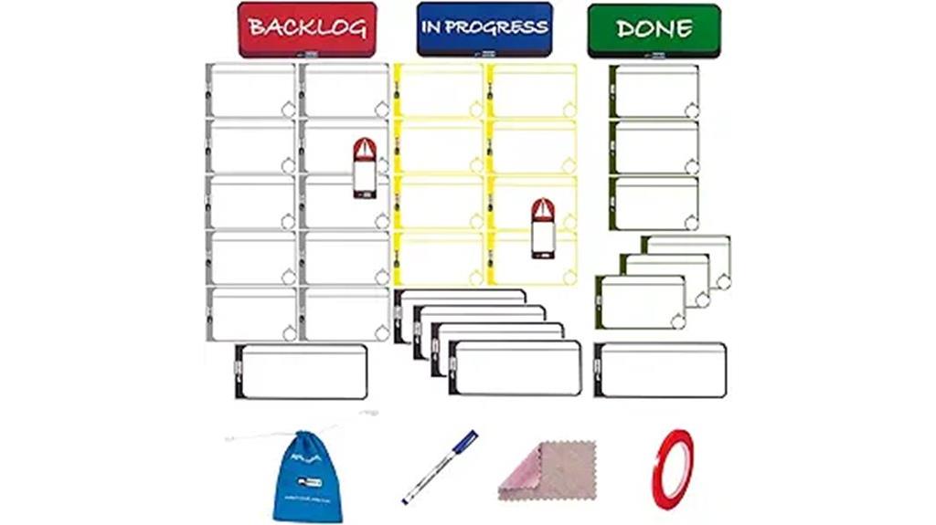 magnetic kanban board set