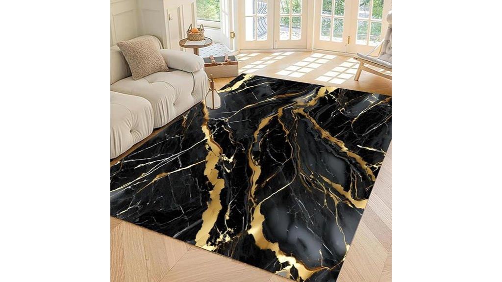 marble pattern area rug