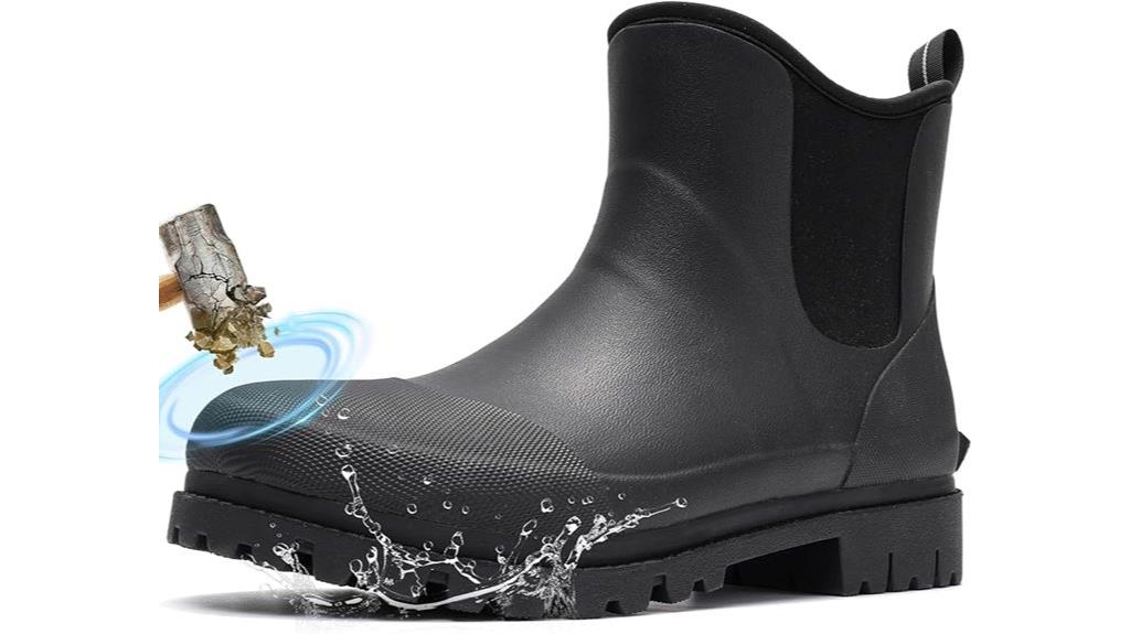 mens steel toe rain boots