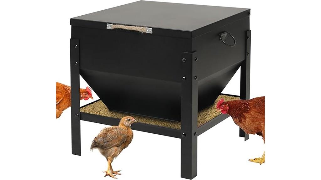 metal chicken feeding box