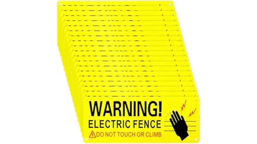 metal electric fence signs