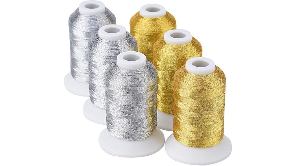 metallic embroidery thread set