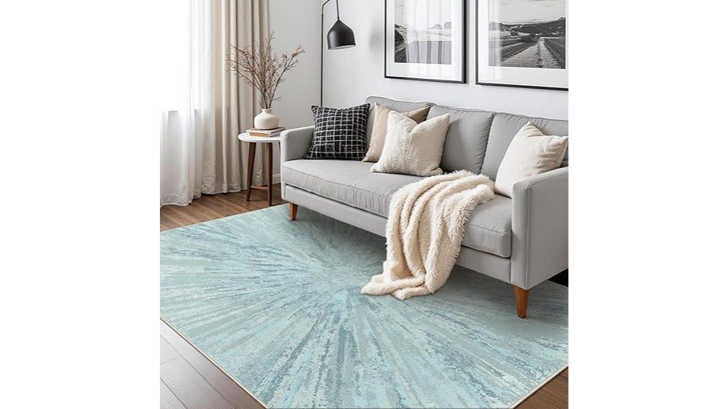 modern starburst area rug