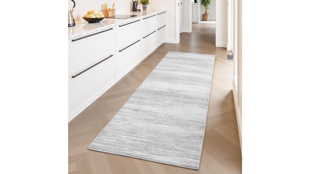modern washable abstract runner