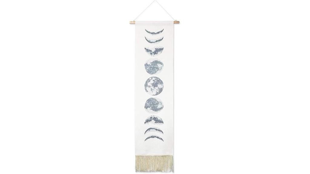 moon phase tapestry with tassels