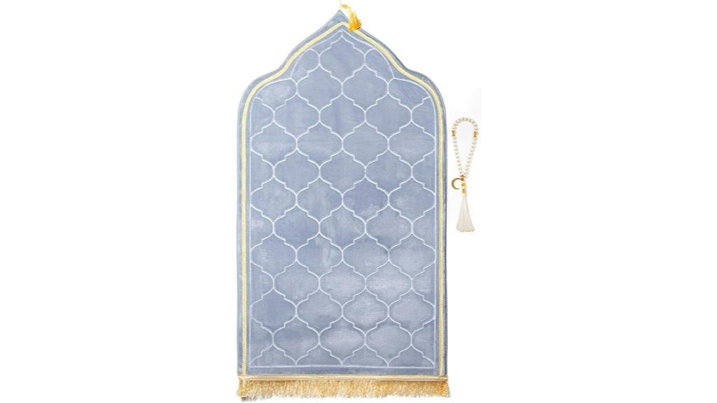 muslim prayer rug with beads