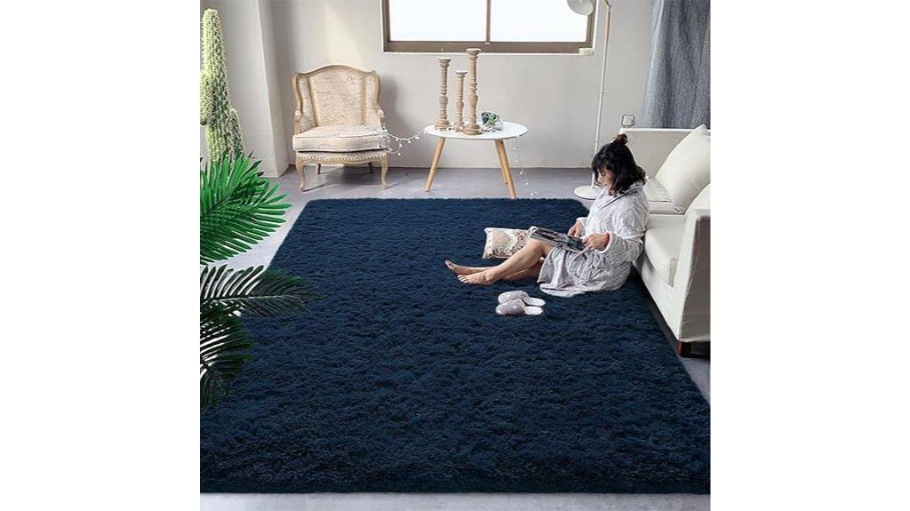 navy plush rug sale