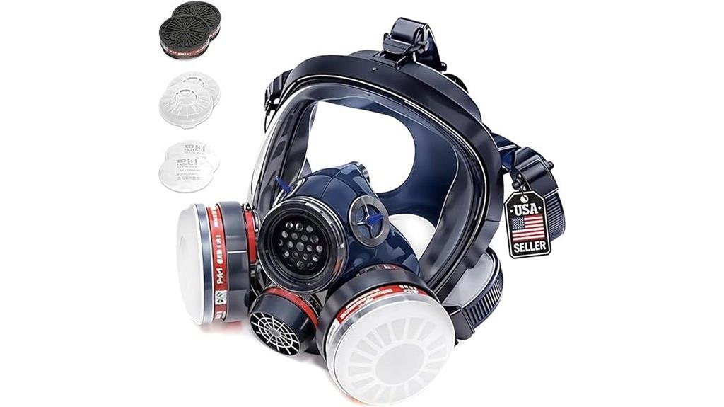 organic vapor respirator with filters