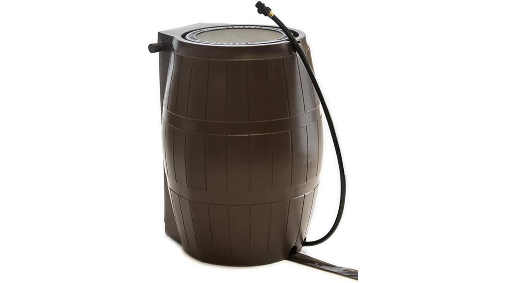 outdoor 50 gallon rainwater barrel