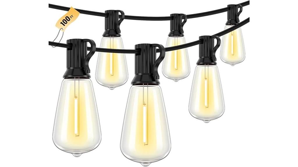 outdoor vintage string lights