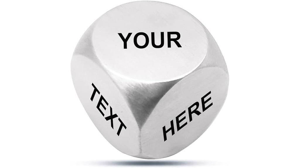 personalized stainless steel dice