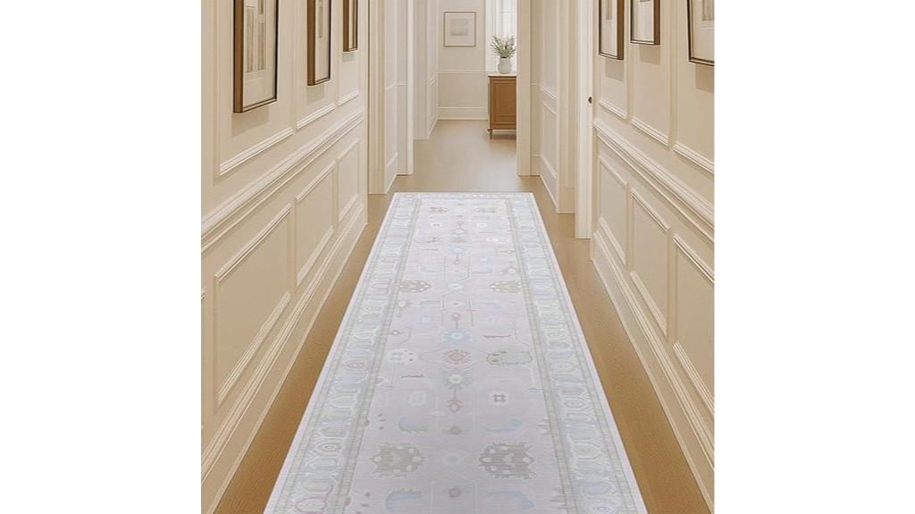 pink floral runner rug
