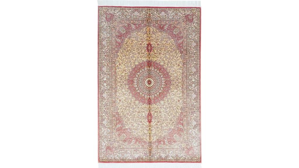 pink vintage handwoven rug