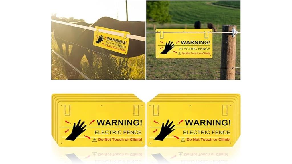 plastic electric fence signs