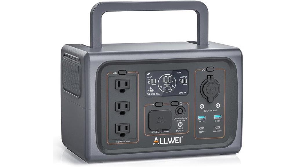 portable 500w battery power