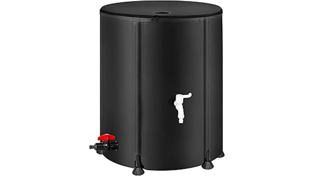 portable 53 gallon rain barrel