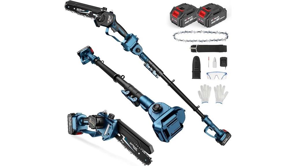 portable battery powered pole saw
