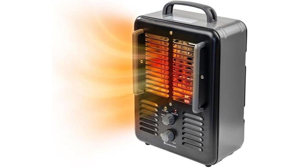 portable electric milkhouse heater
