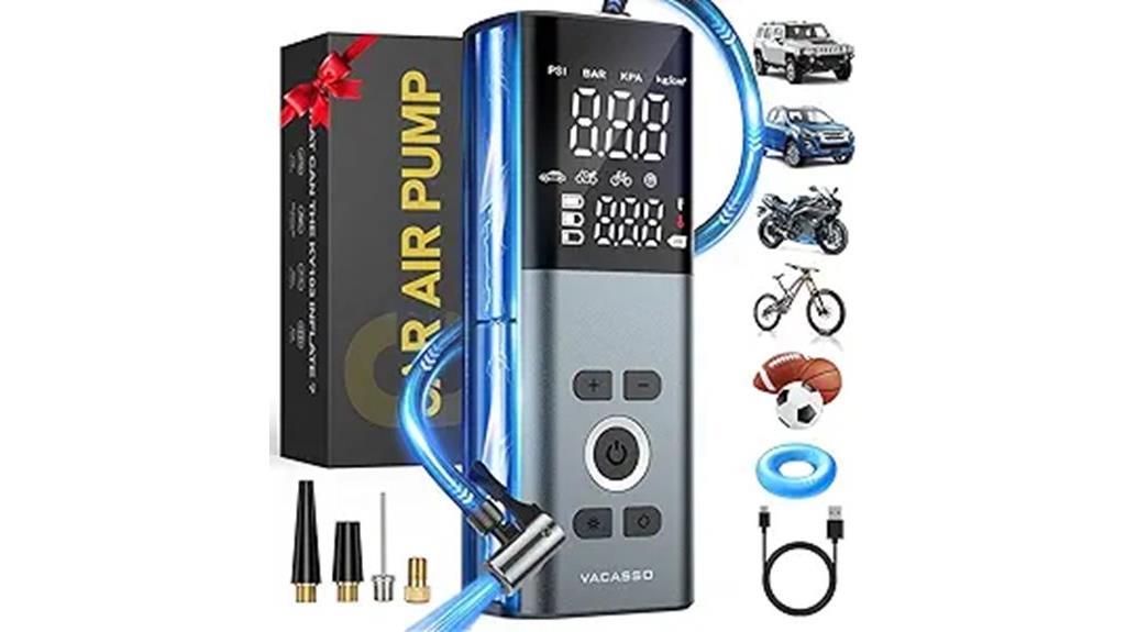 portable tire inflator with gauge