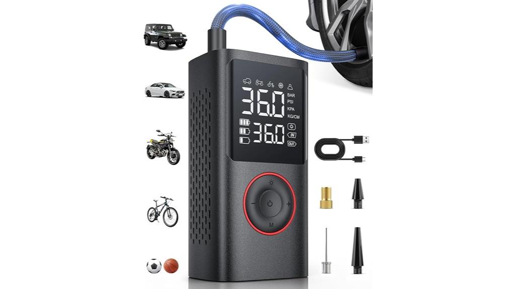 portable tire pressure pump