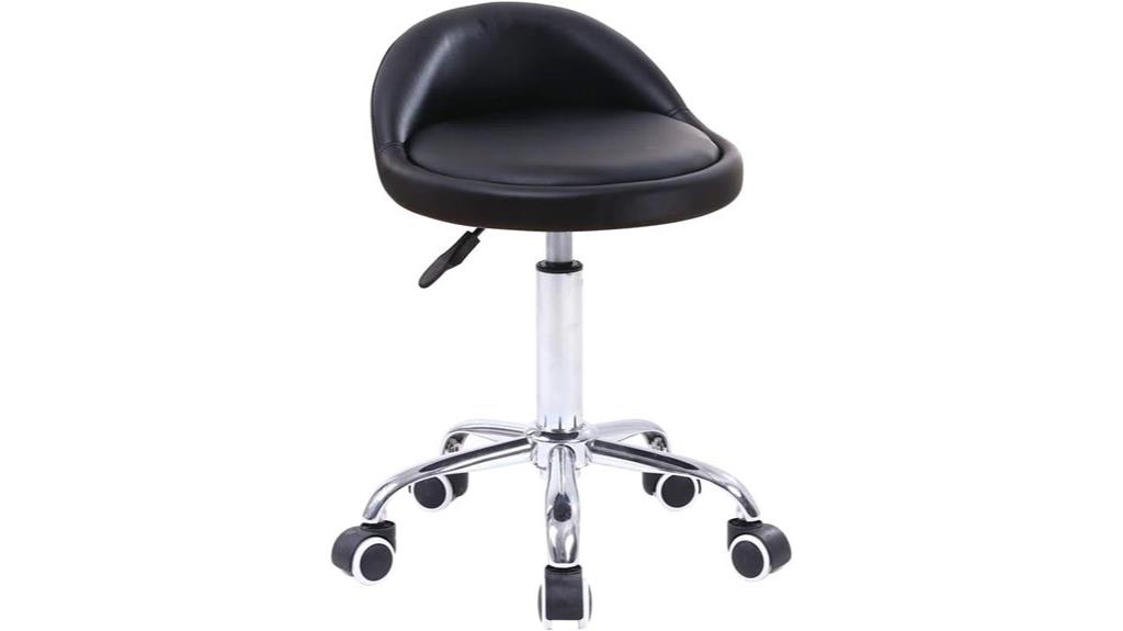 pu leather rolling stool