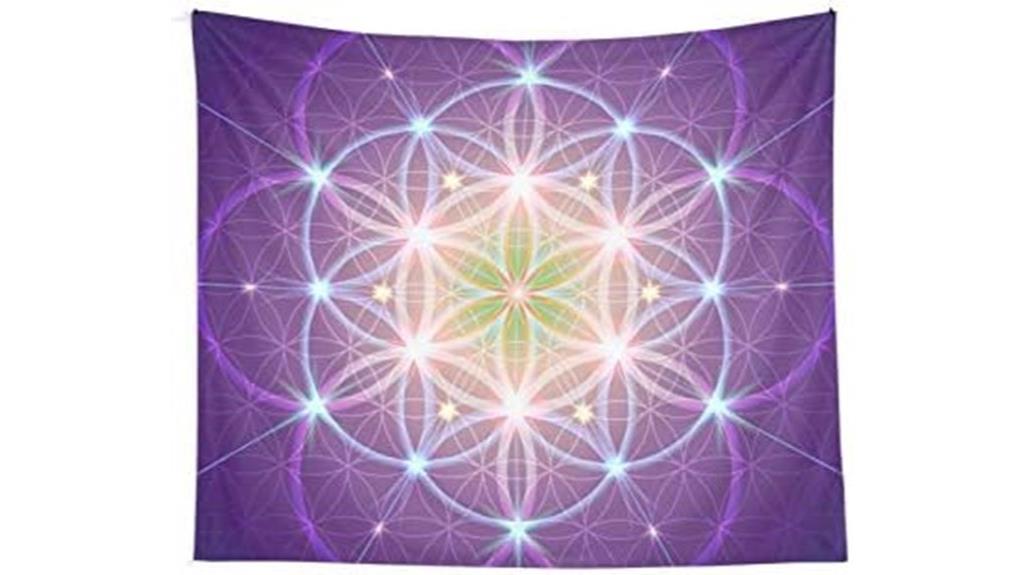 purple sacred geometry tapestry