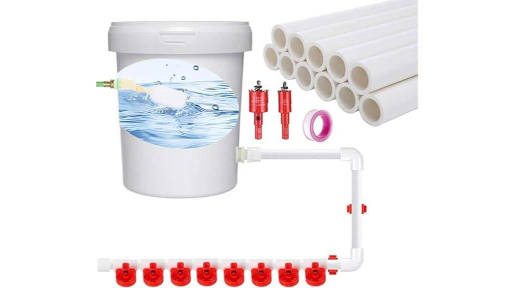 pvc chicken waterer setup