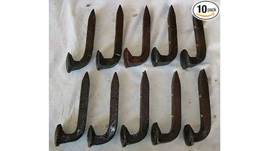 railroad spike coat hooks