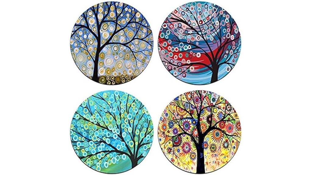 recycled rubber coaster set