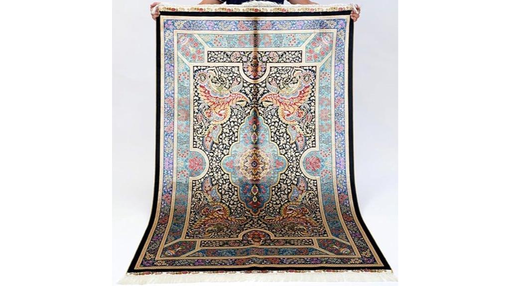 red hand knotted medallion rug