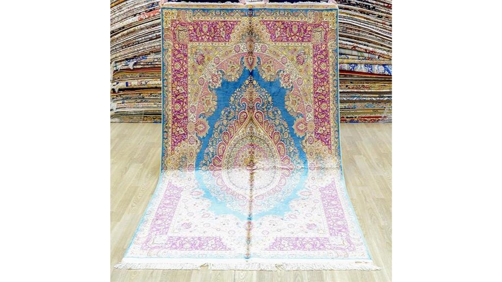 red vintage silk rug