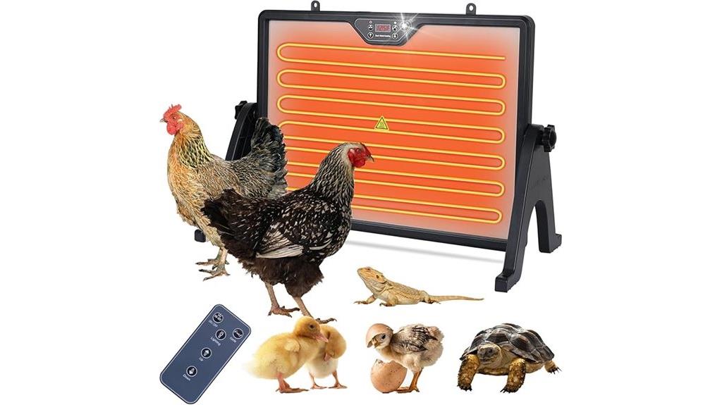 remote adjustable coop heater