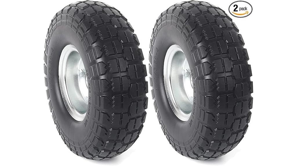 rubber tire wheel set