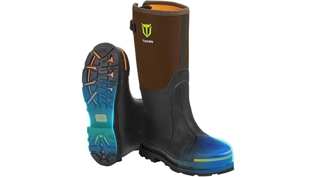 rubber work boots steel