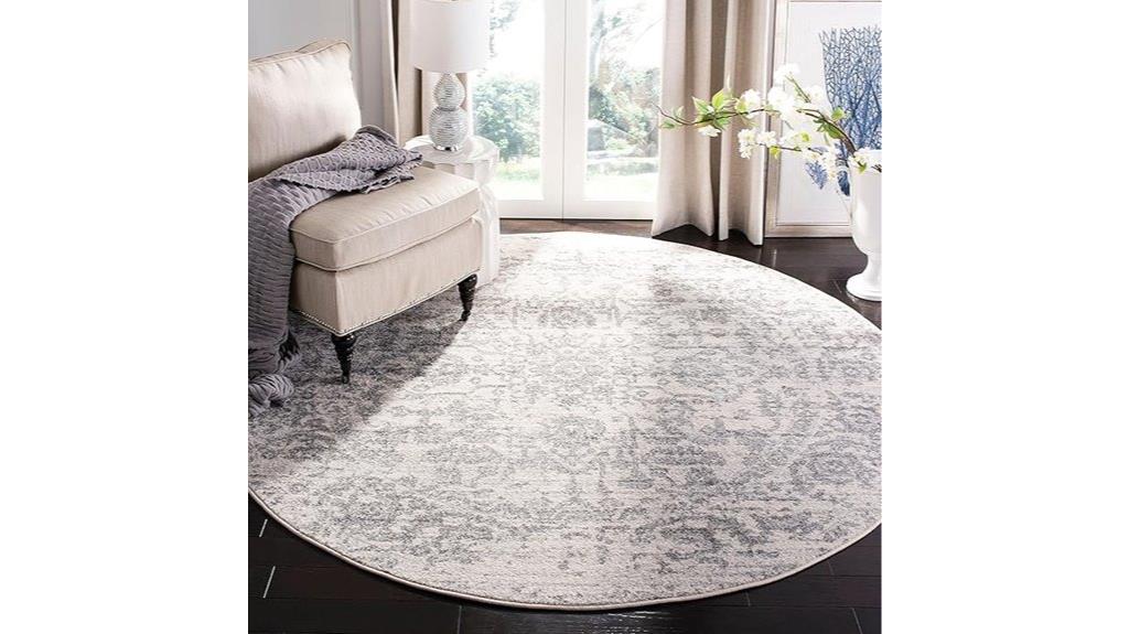 silver and ivory rug
