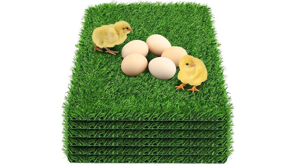 six chicken nesting pads
