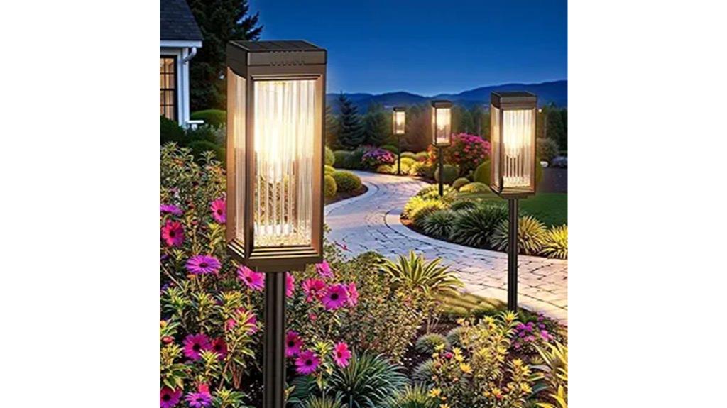 six pack solar pathway lights