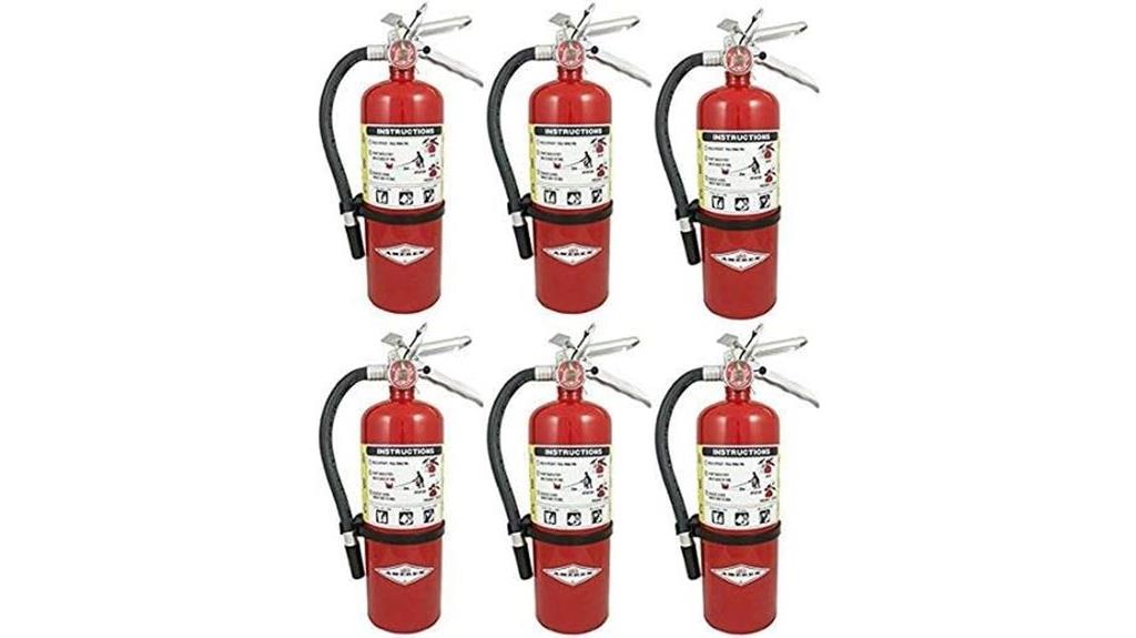 six pack wall mounted extinguishers