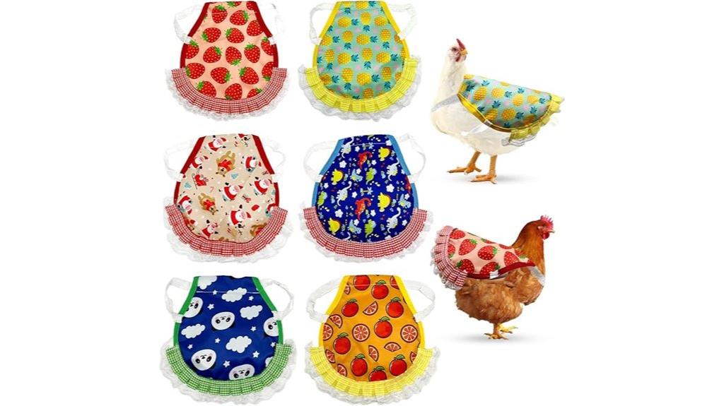 six waterproof chicken aprons