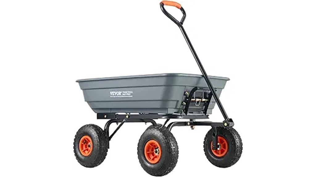 small poly garden dump cart