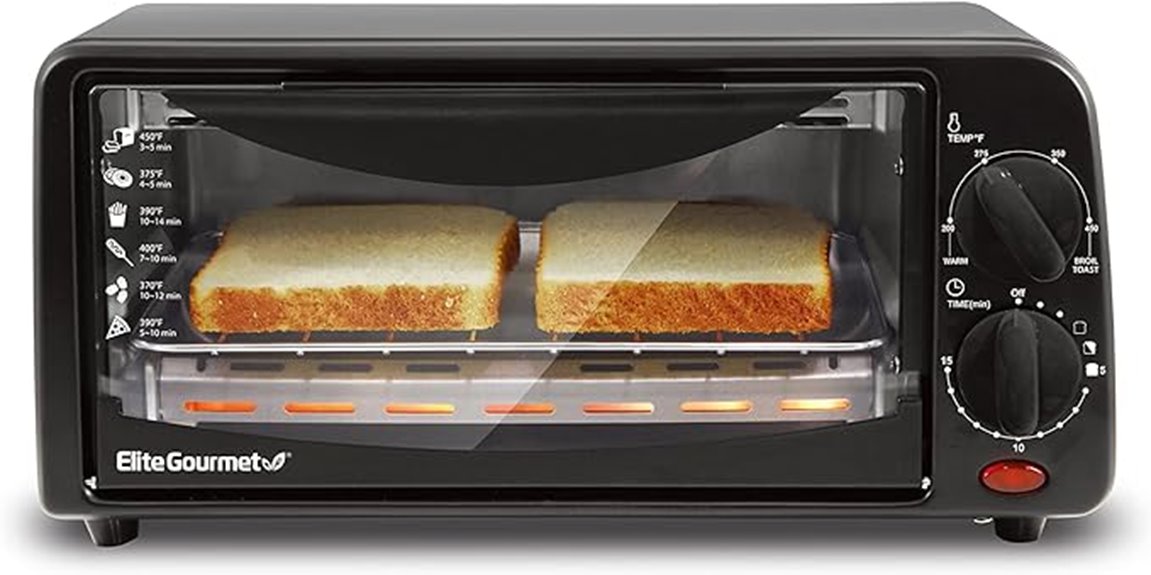 small sleek two slice toaster