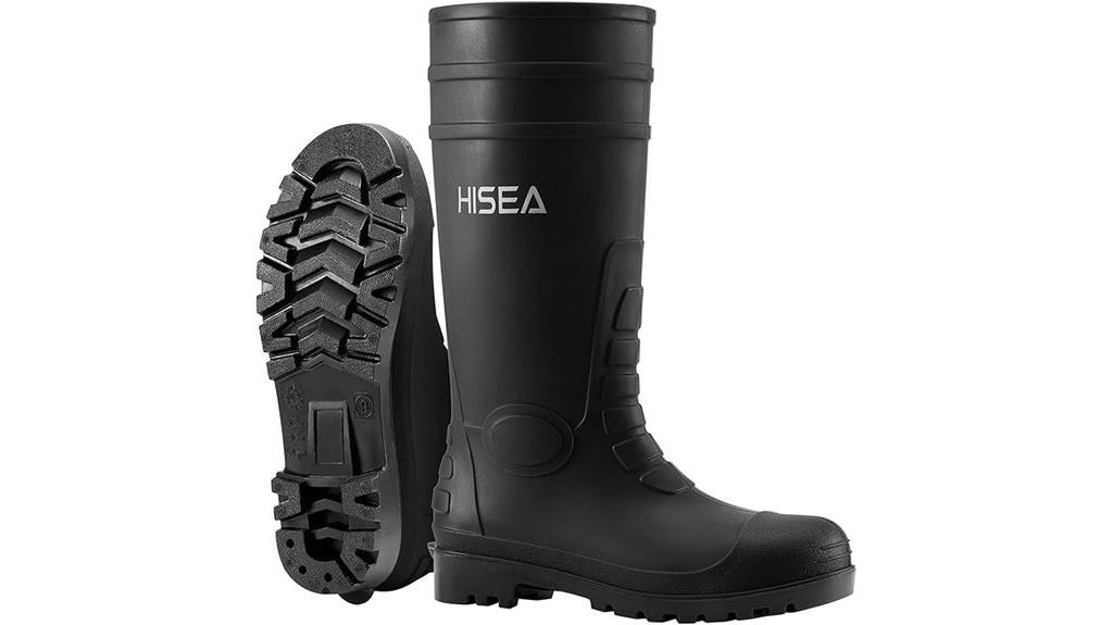 steel toe rain boots