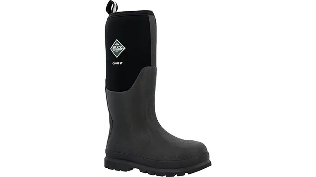 steel toe rubber work boots