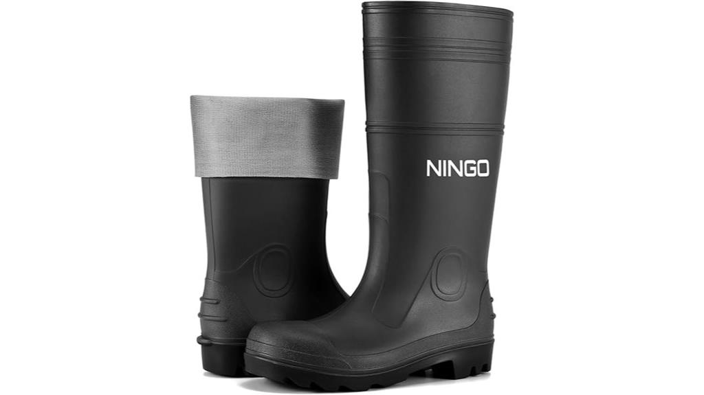 steel toe waterproof rain boots