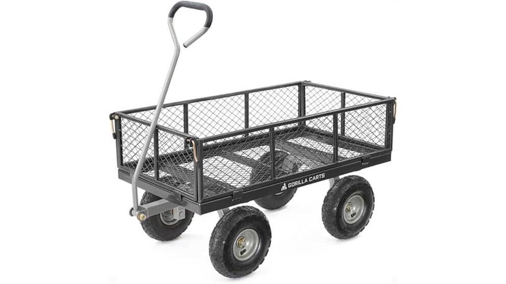 steel utility cart with removable sides