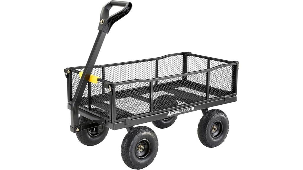 steel utility wagon with removable panels
