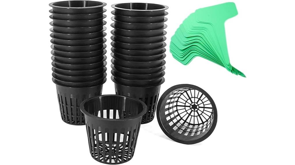 thirty 3 inch net pots